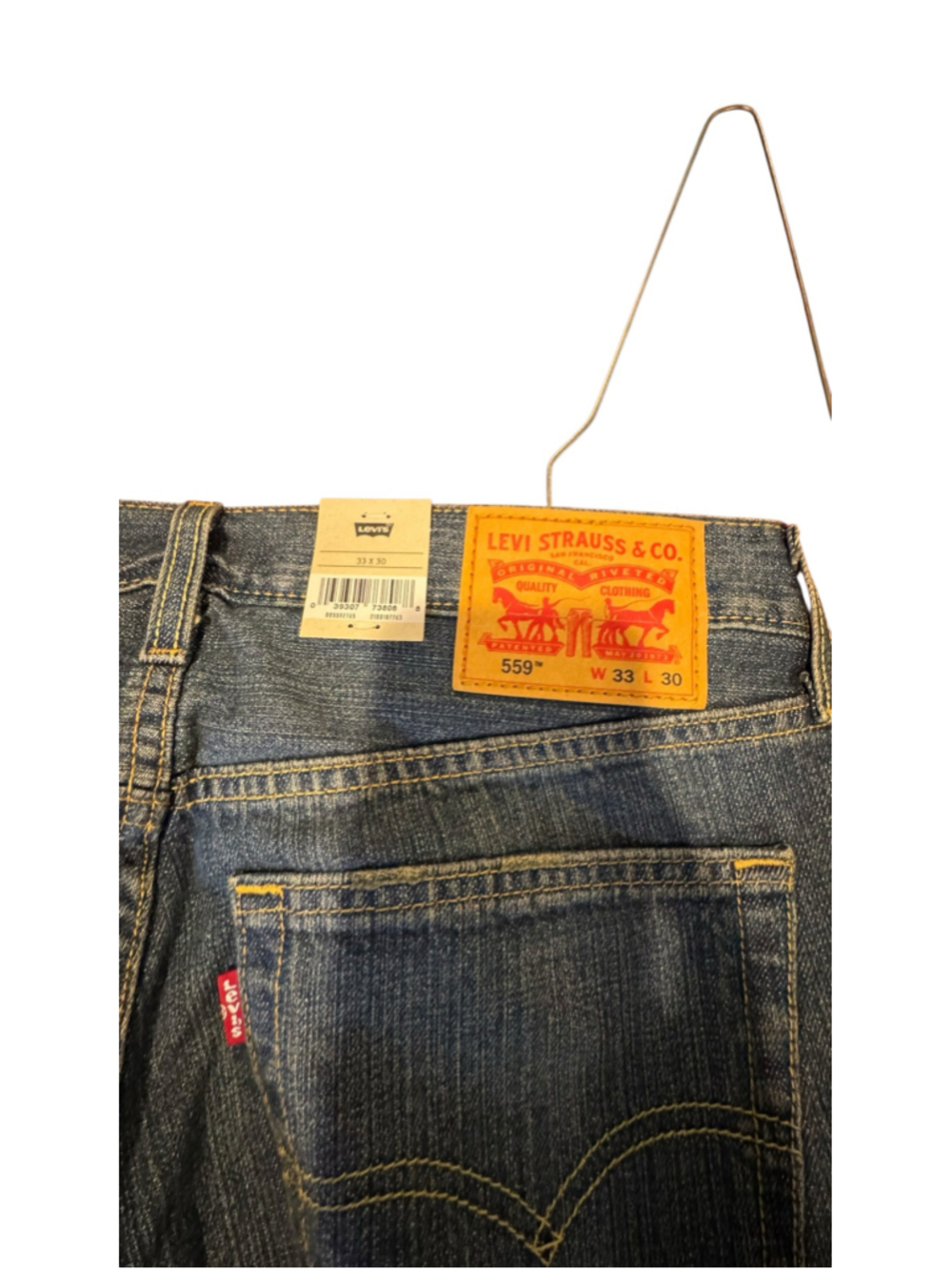 Men's Levi's 559 Relaxed Straight Jeans Blue Waist 33x30 - Picture 5 of 6